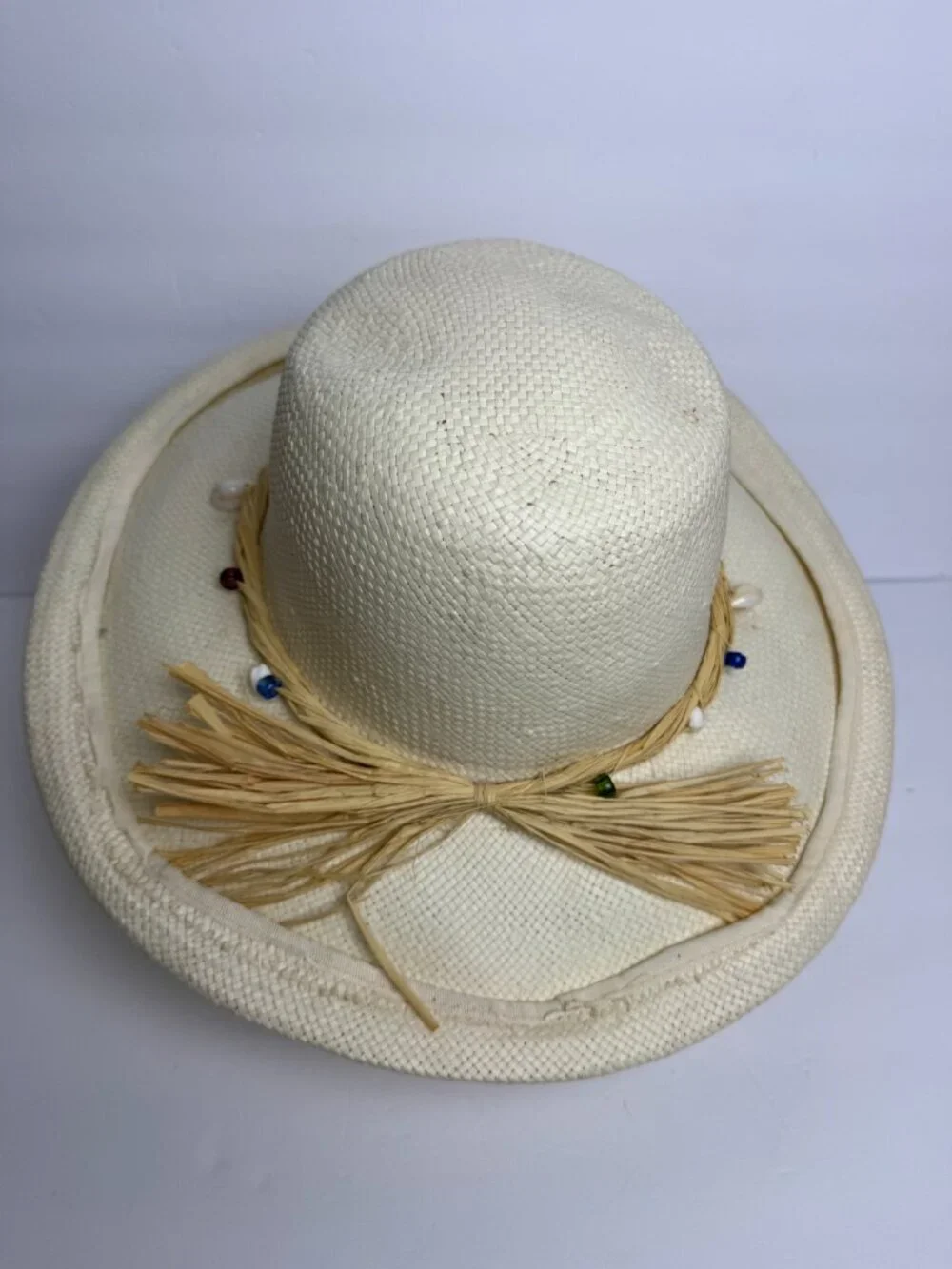 NWOT  Sun Hat Floppy Brim  100% Natural Fibre Shells